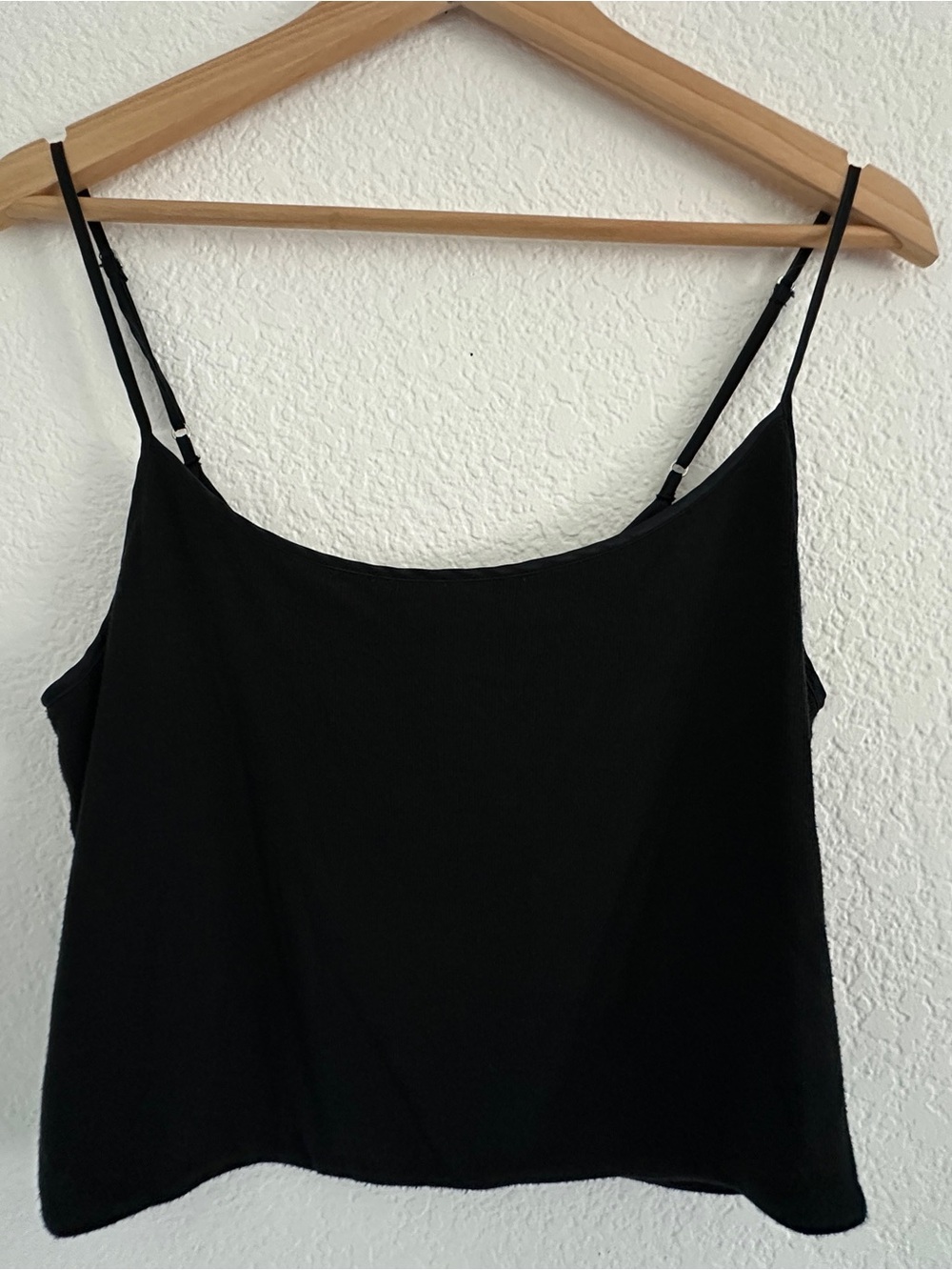 Victoria's Secret - Black Spaghetti Strap Pajama Crop Top - Size M - Like New